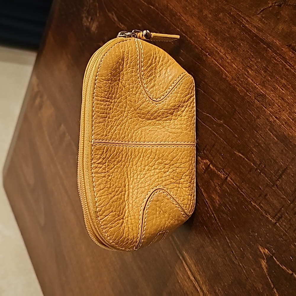 Authentic Cole Haan Leather Cosmetic Bag